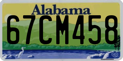 AL license plate 67CM458