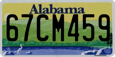 AL license plate 67CM459