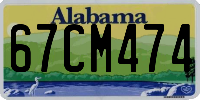AL license plate 67CM474