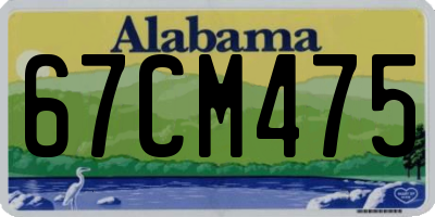 AL license plate 67CM475