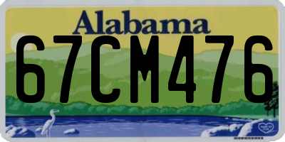 AL license plate 67CM476
