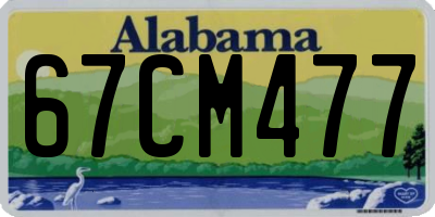 AL license plate 67CM477