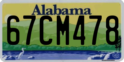 AL license plate 67CM478