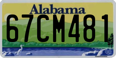 AL license plate 67CM481
