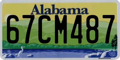 AL license plate 67CM487