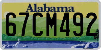 AL license plate 67CM492
