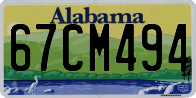 AL license plate 67CM494