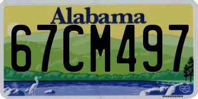 AL license plate 67CM497