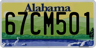 AL license plate 67CM501
