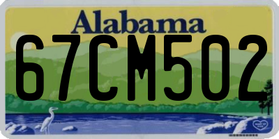 AL license plate 67CM502