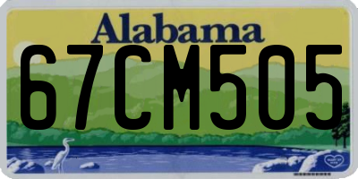 AL license plate 67CM505