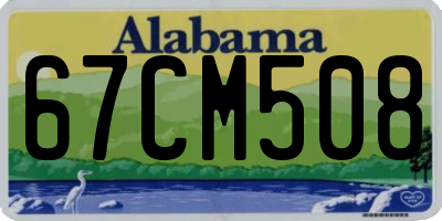 AL license plate 67CM508