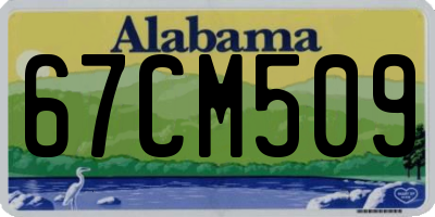 AL license plate 67CM509