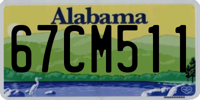 AL license plate 67CM511