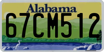 AL license plate 67CM512