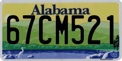 AL license plate 67CM521