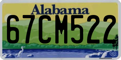 AL license plate 67CM522