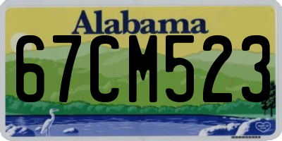 AL license plate 67CM523