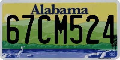 AL license plate 67CM524