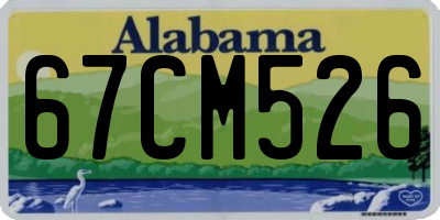 AL license plate 67CM526