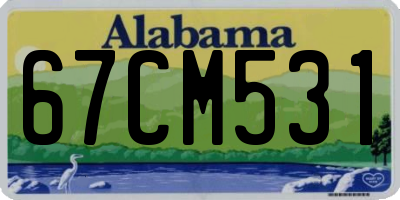 AL license plate 67CM531