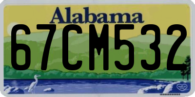 AL license plate 67CM532