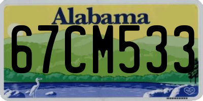 AL license plate 67CM533