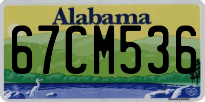 AL license plate 67CM536