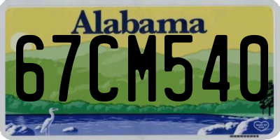 AL license plate 67CM540