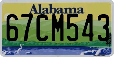 AL license plate 67CM543