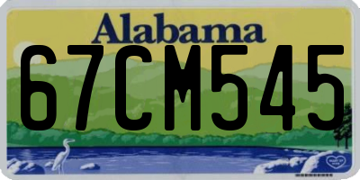 AL license plate 67CM545