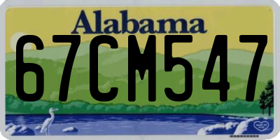 AL license plate 67CM547