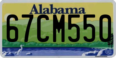 AL license plate 67CM550