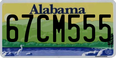AL license plate 67CM555
