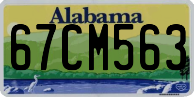 AL license plate 67CM563
