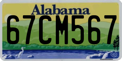 AL license plate 67CM567