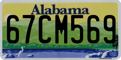 AL license plate 67CM569