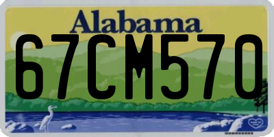 AL license plate 67CM570