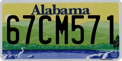 AL license plate 67CM571