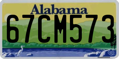 AL license plate 67CM573