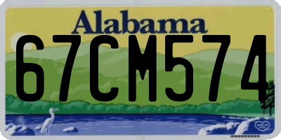 AL license plate 67CM574