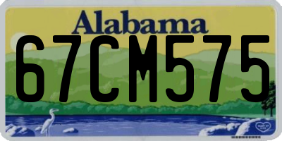 AL license plate 67CM575