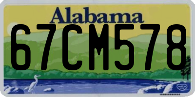 AL license plate 67CM578