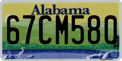 AL license plate 67CM580