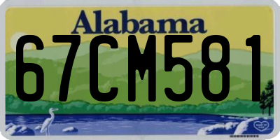 AL license plate 67CM581