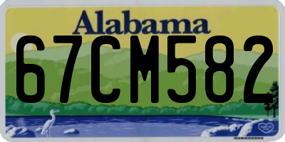 AL license plate 67CM582