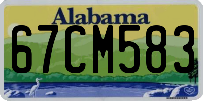 AL license plate 67CM583