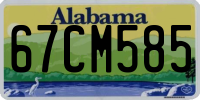AL license plate 67CM585