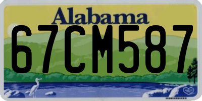 AL license plate 67CM587
