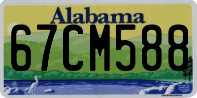 AL license plate 67CM588